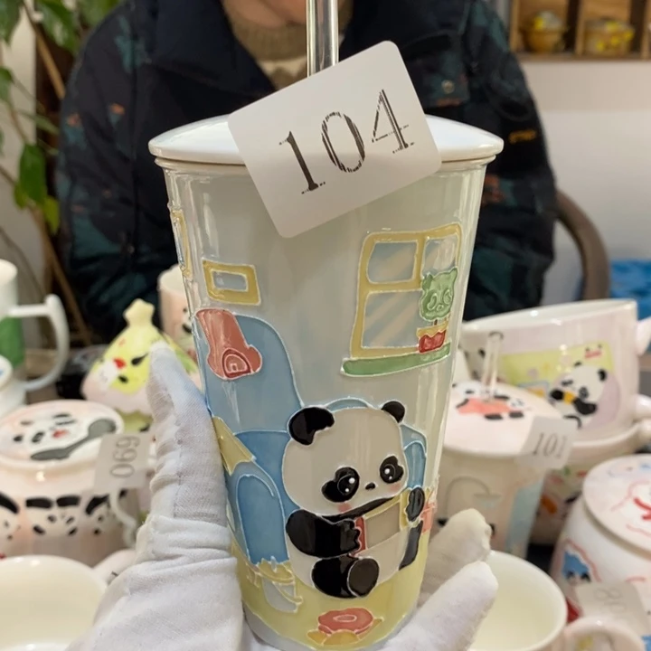 杯景德镇釉下彩手绘