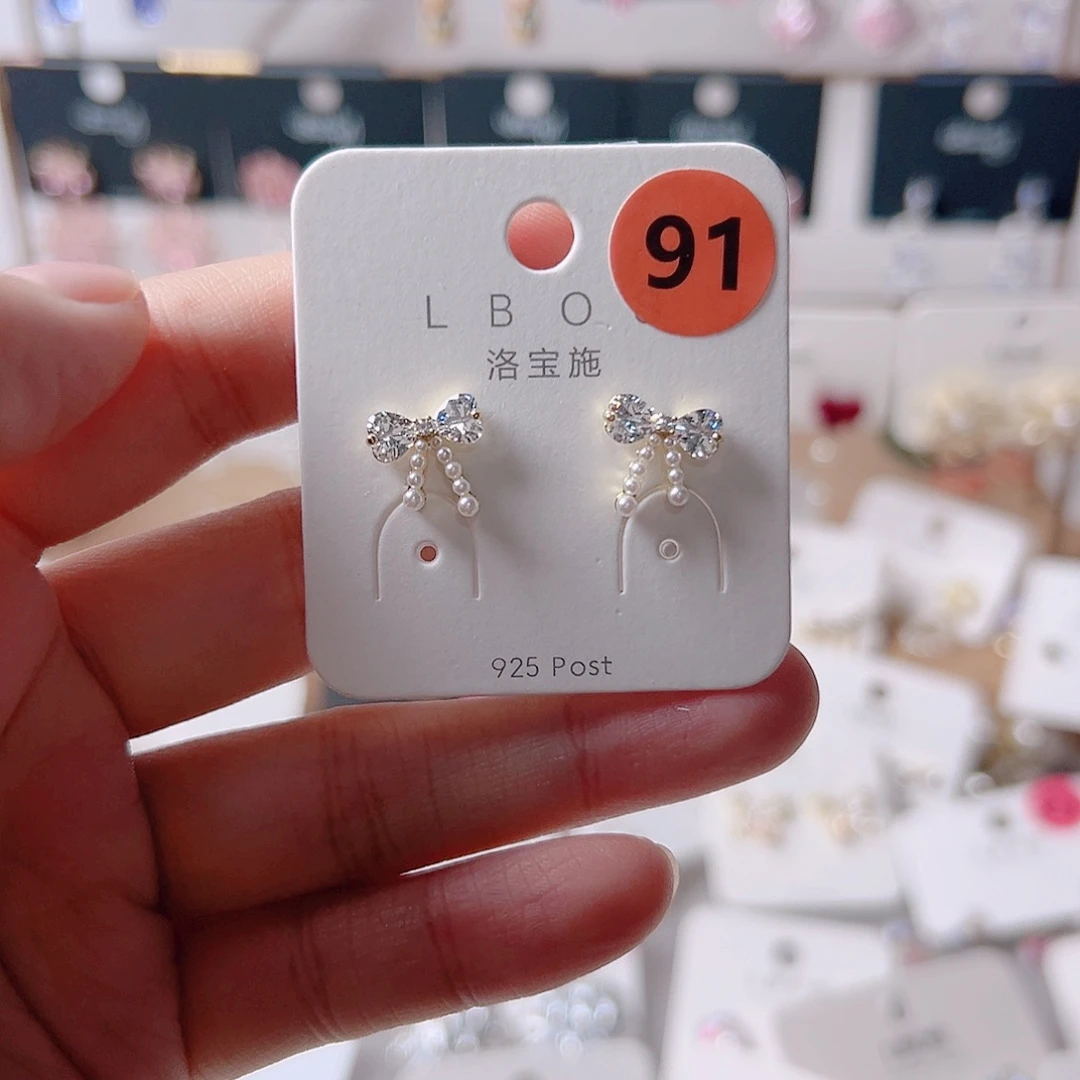 锆石纯铜合金耳环