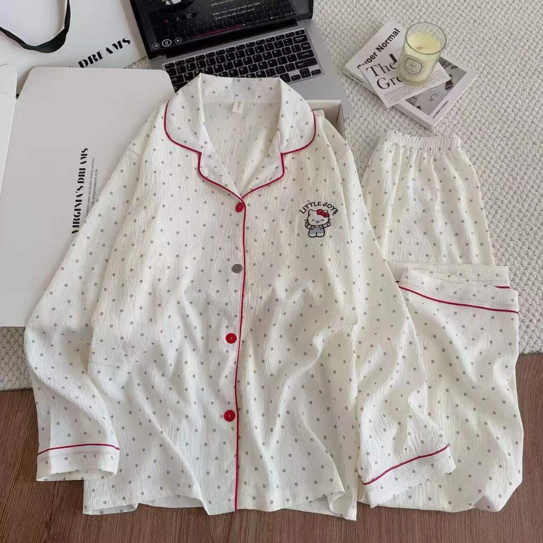 【长袖云朵绵多款可选】春秋季睡衣女两件套家居服新品卡通睡衣套装