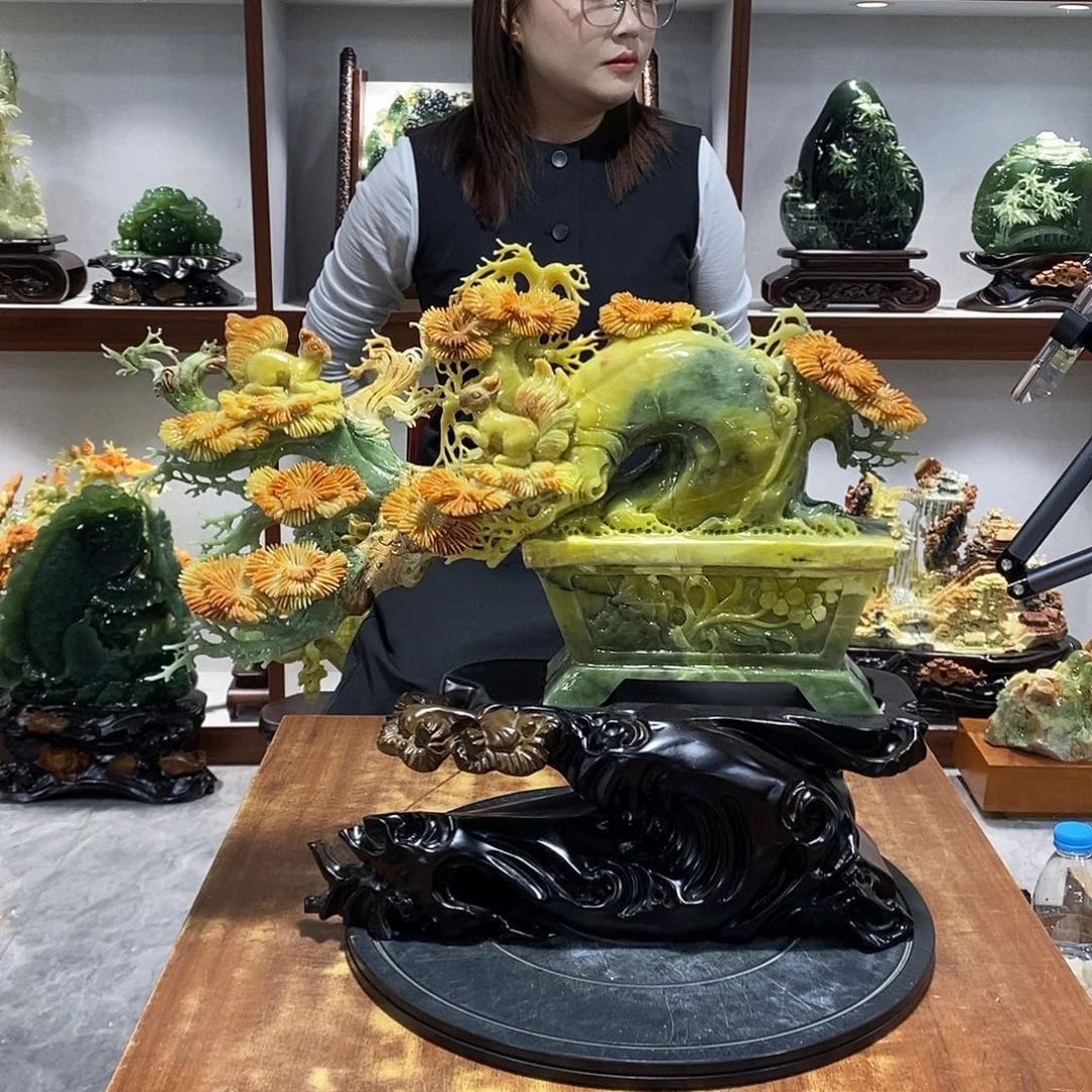静***志玉山水摆件 玄关摆件