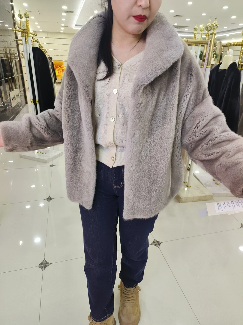 香云纱水貂皮大衣