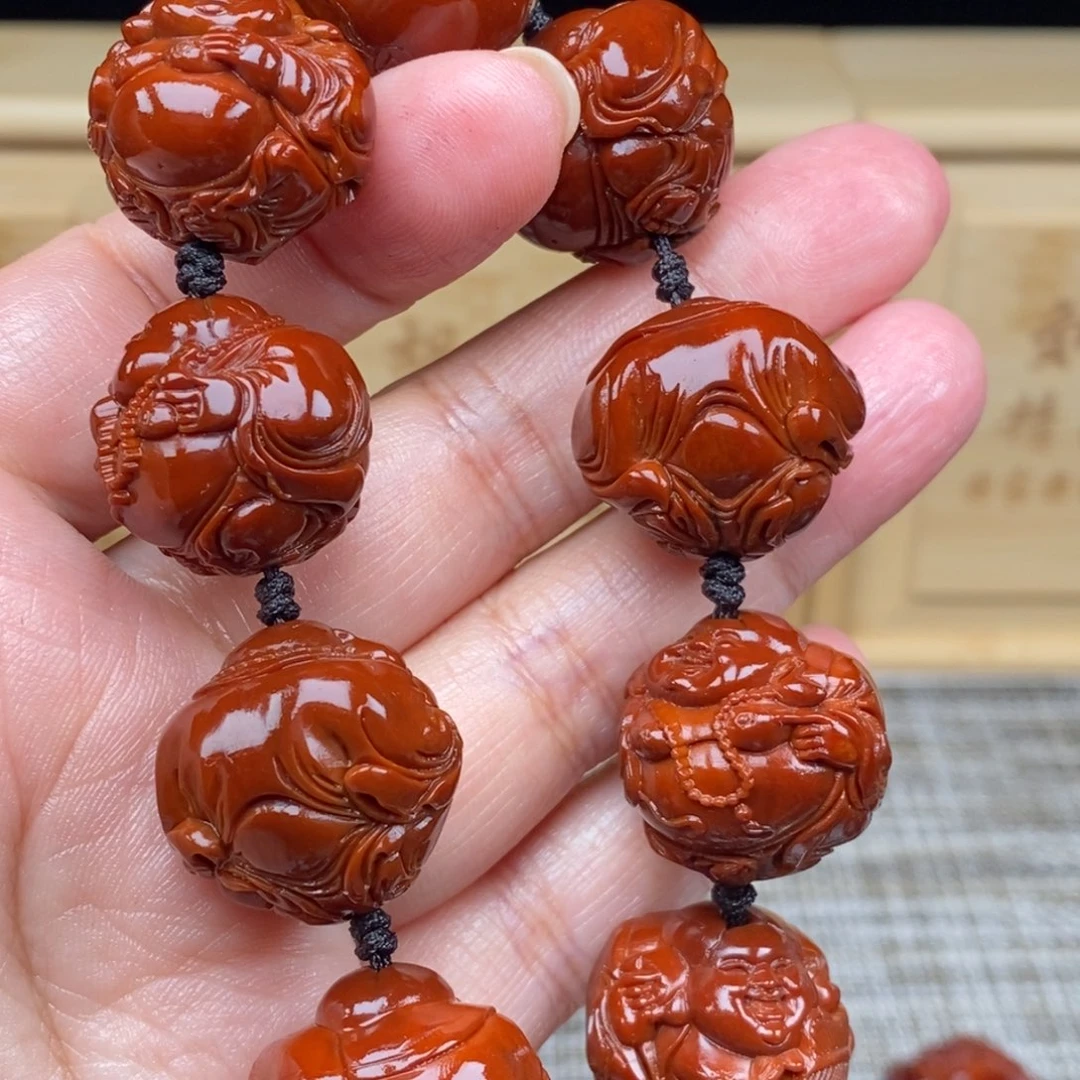 用***4橄榄核吊坠财神23