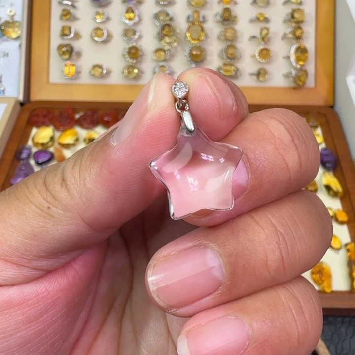 银S925镶嵌颈饰水晶吊坠