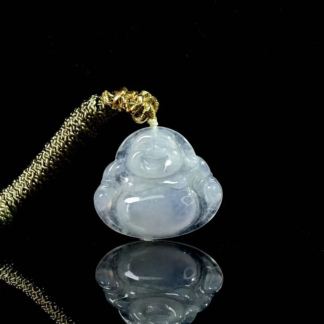 2天然缅甸翡翠A货佛公配饰足金/120434/拍卖