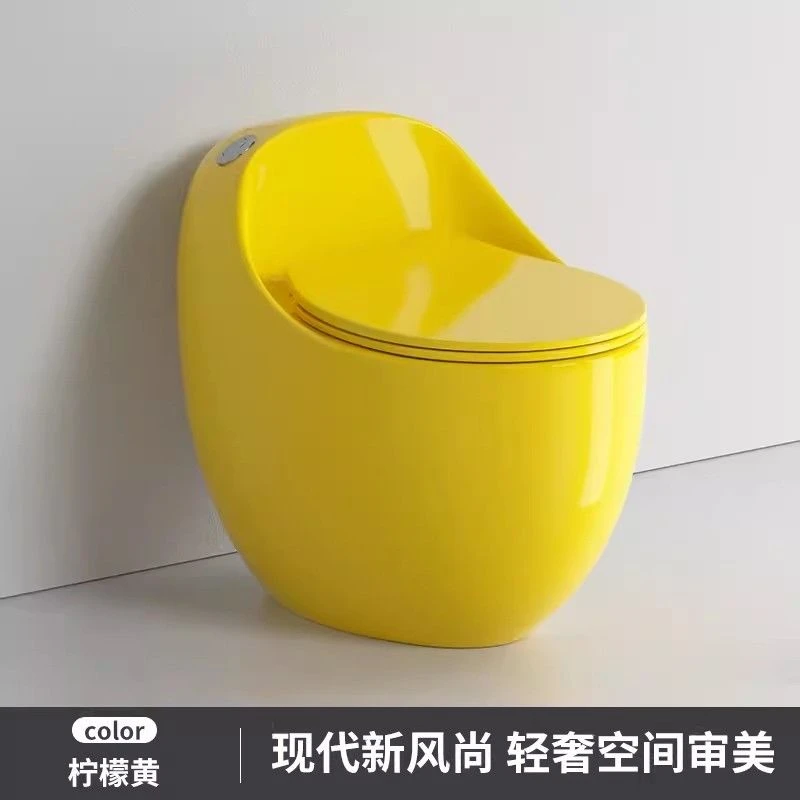家用喷射虹吸式坐便器 酒店防臭大便池 陶瓷彩色鹅蛋成人马桶
