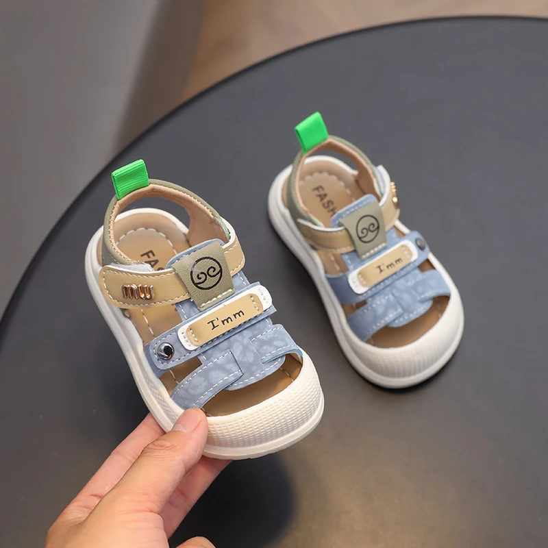 宝宝凉鞋夏季包头婴幼儿步前鞋小童学步鞋软底可爱男童沙滩鞋休闲