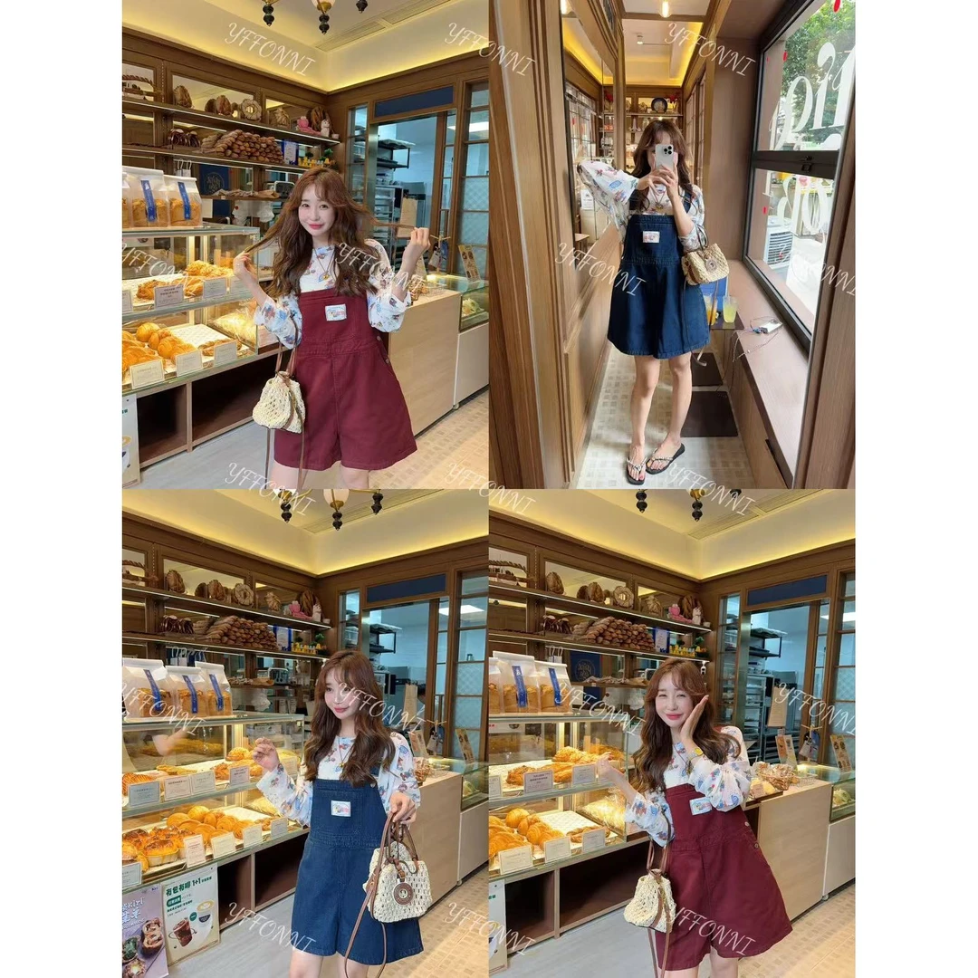 幼态甜美娃娃网纱加两色童趣背带裤