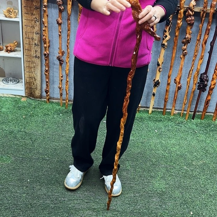 云南红果木天然一体手柄拐棍631