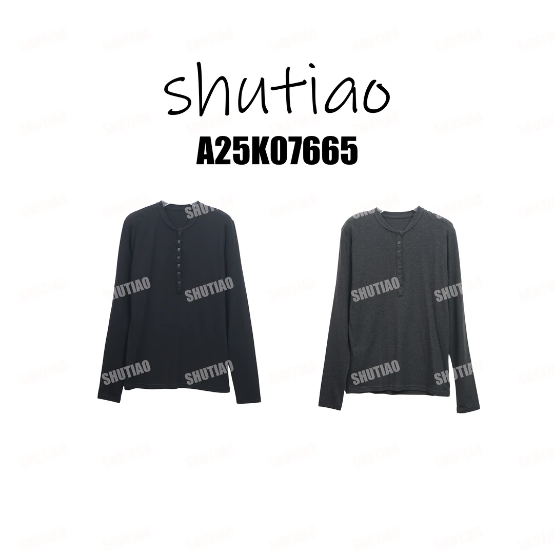 【SHUTIAO】2025冬季：新款小众设计款T恤A25K07665