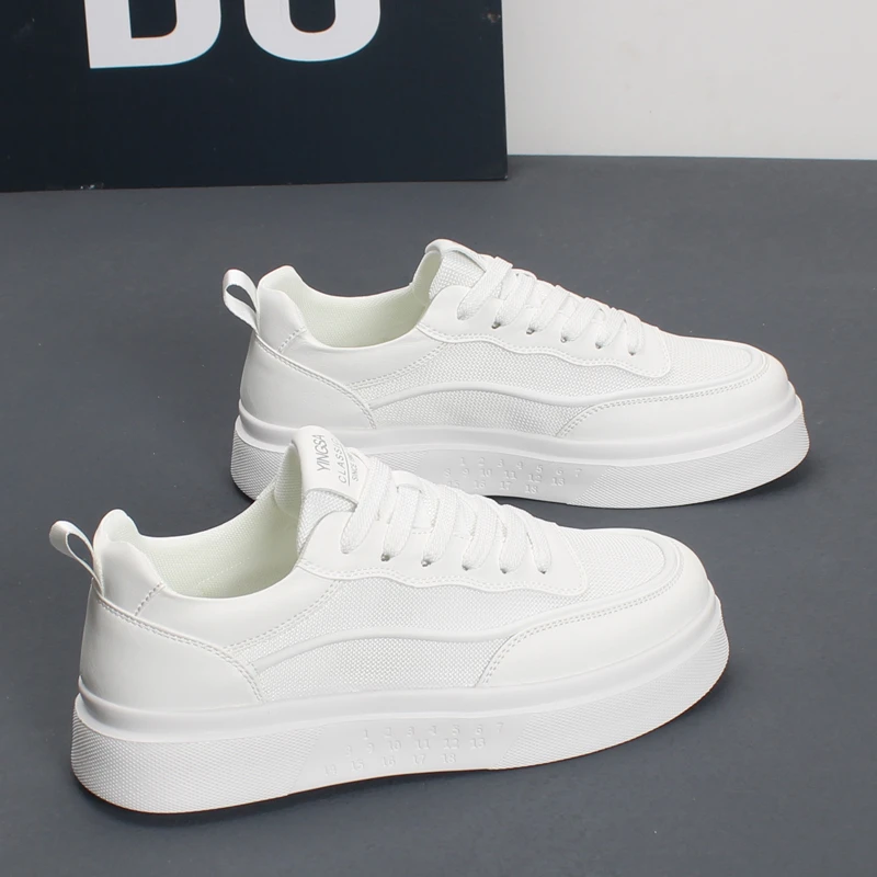 男鞋2025新款韩版潮流小白鞋男百搭低帮运动鞋韩版网面板透气板鞋