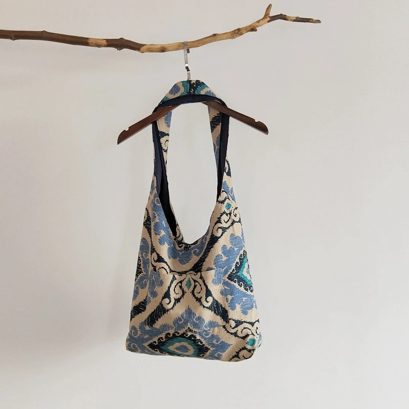 衣米苏荷【许厂长专属】【0002】女士棉麻(非帆布)印花正反两面用