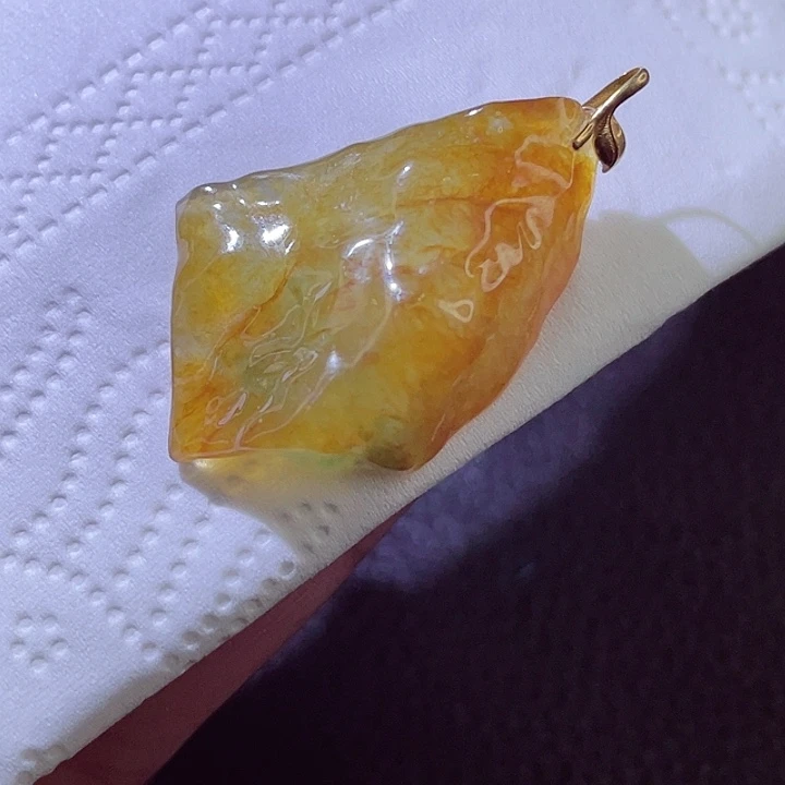 颈饰18K金镶嵌翡翠翡翠