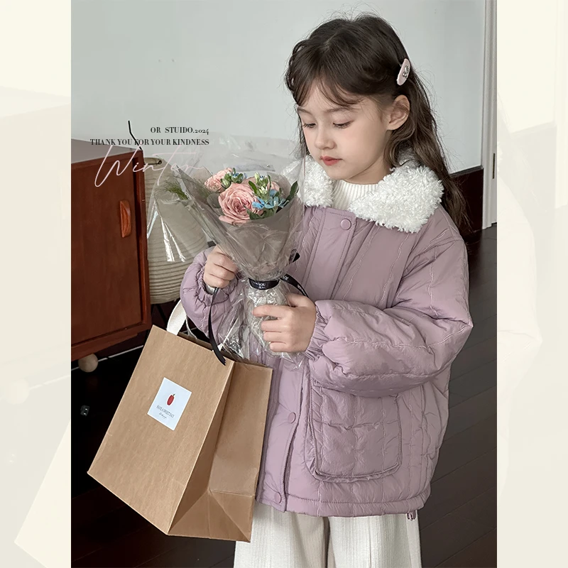 【800克加绒加厚】女童棉衣2025冬季新款中大童韩版加绒夹棉棉服