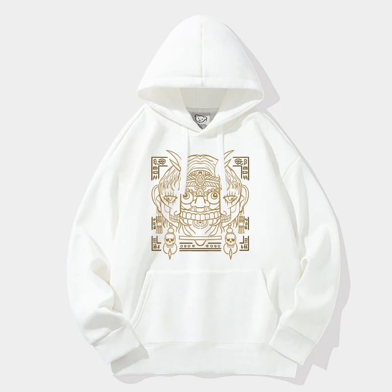 特大码300斤国潮美式卫衣男2025宽松重磅痞帅印花帽衫上衣秋男装