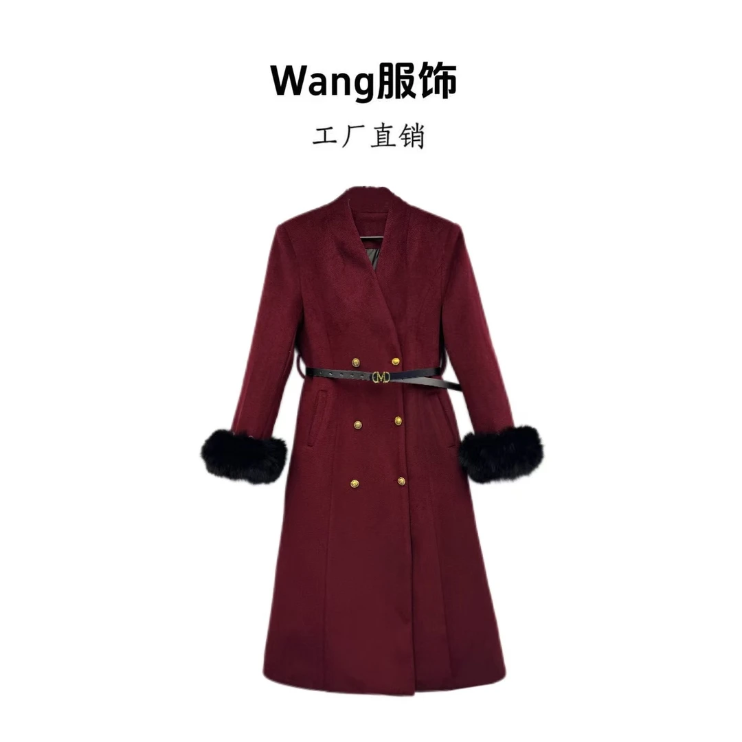 现【WANG】轻奢气质设计师款羽绒服大衣877