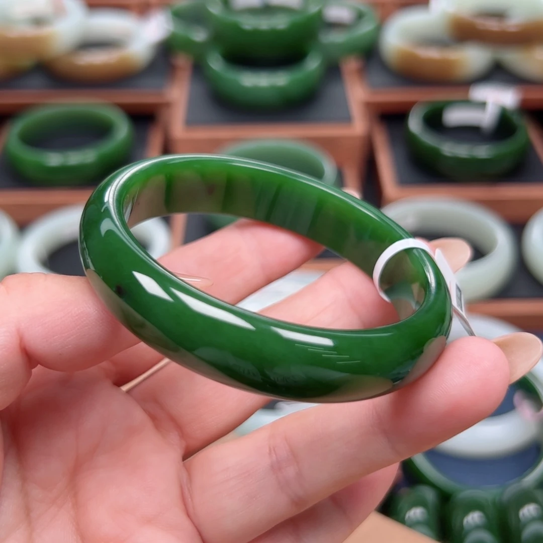 未镶嵌手镯和田玉（碧玉）5758圈口