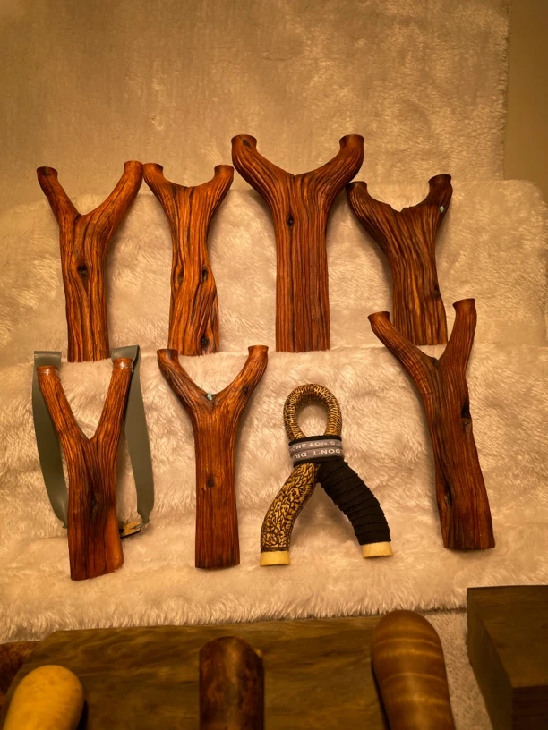 纯手工制作木制弹弓