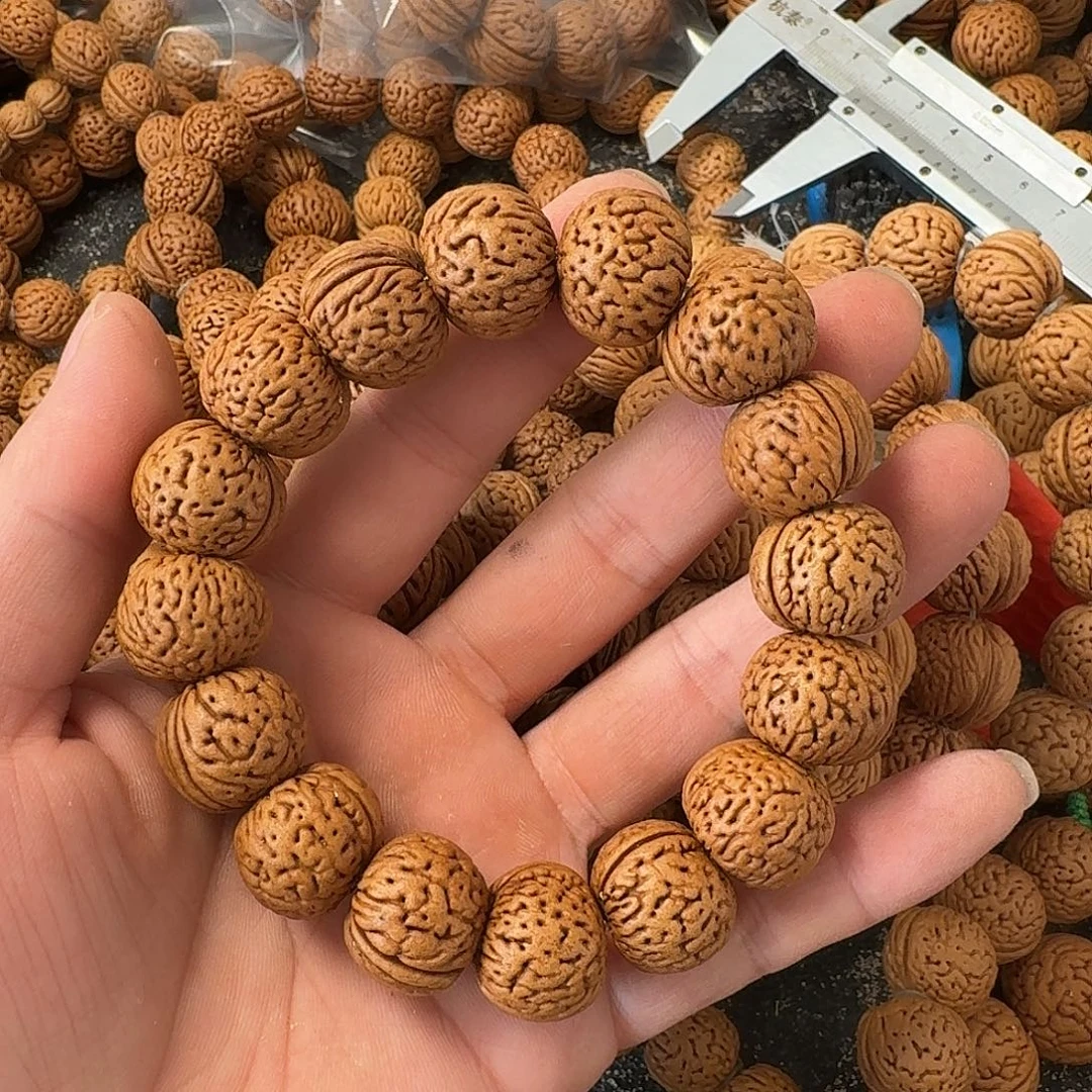 蛋***熊桃核吊坠苹果园手串