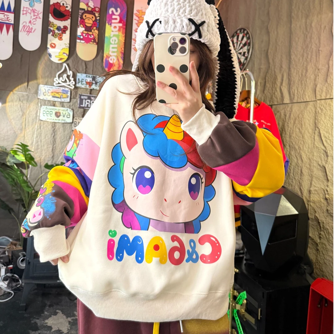 加绒-《C&6小马艾米马年限定卫衣》情侣宽松加厚ins圆领ins百搭休闲