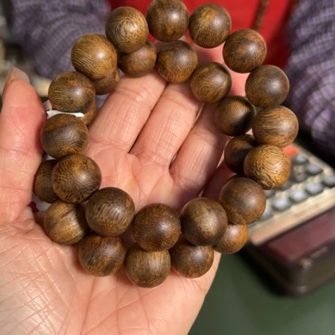 沉香手串白棋18克卡1.5多样性发1串