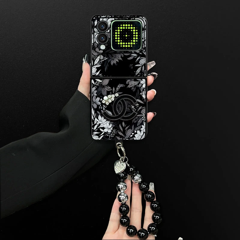 适用华为novaflip手机壳枯木逢春小羊皮折叠壳全包简约保护套