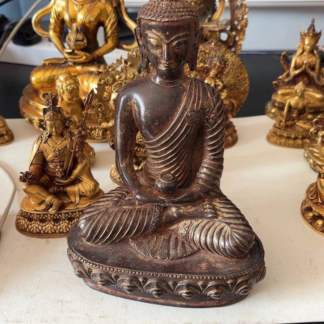 大***a阿弥陀佛黄铜摆件