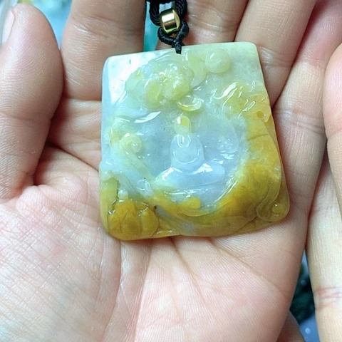 翡翠颈饰未镶嵌天然缅甸翡翠a货