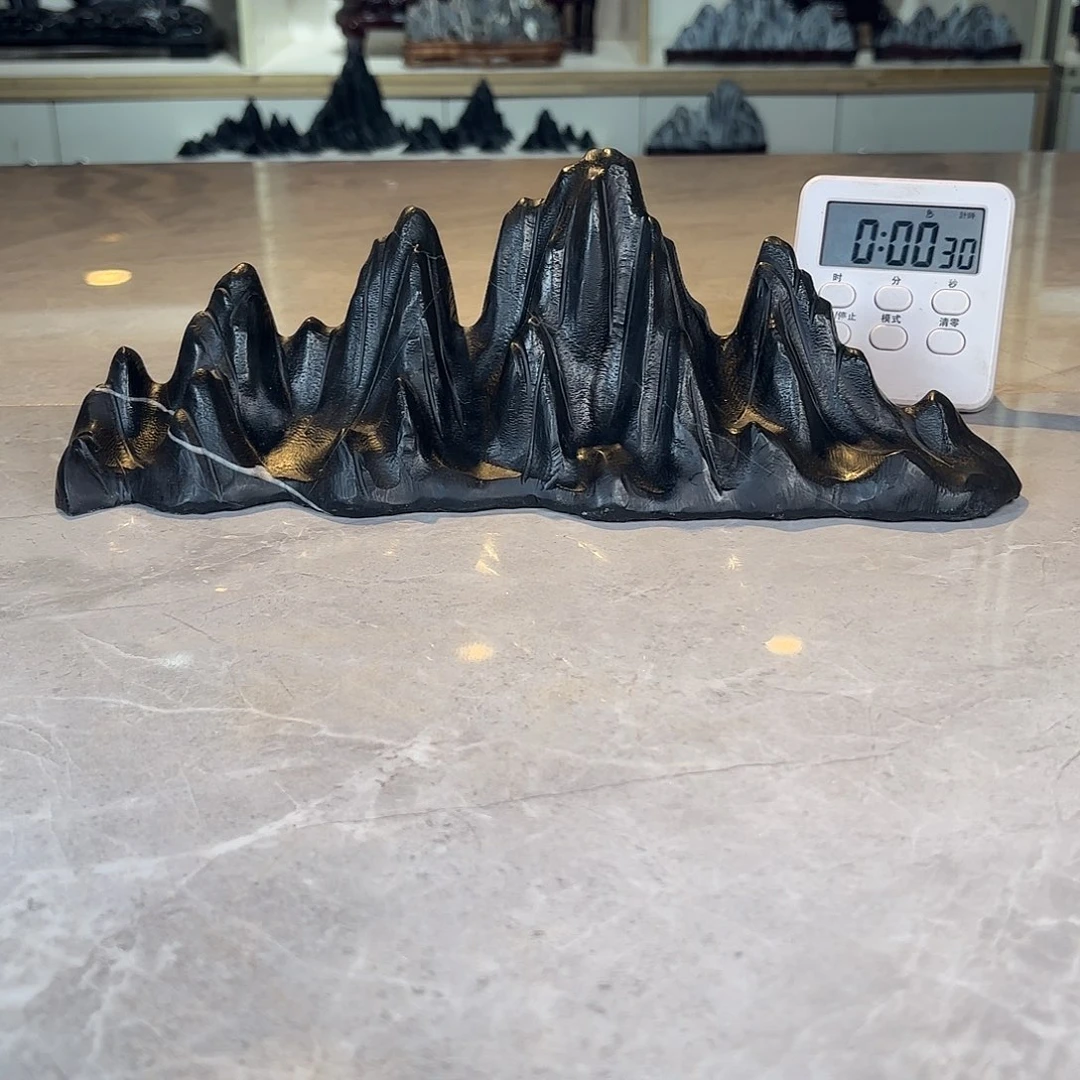 左***鱼灵璧石手工雕刻奇石摆件