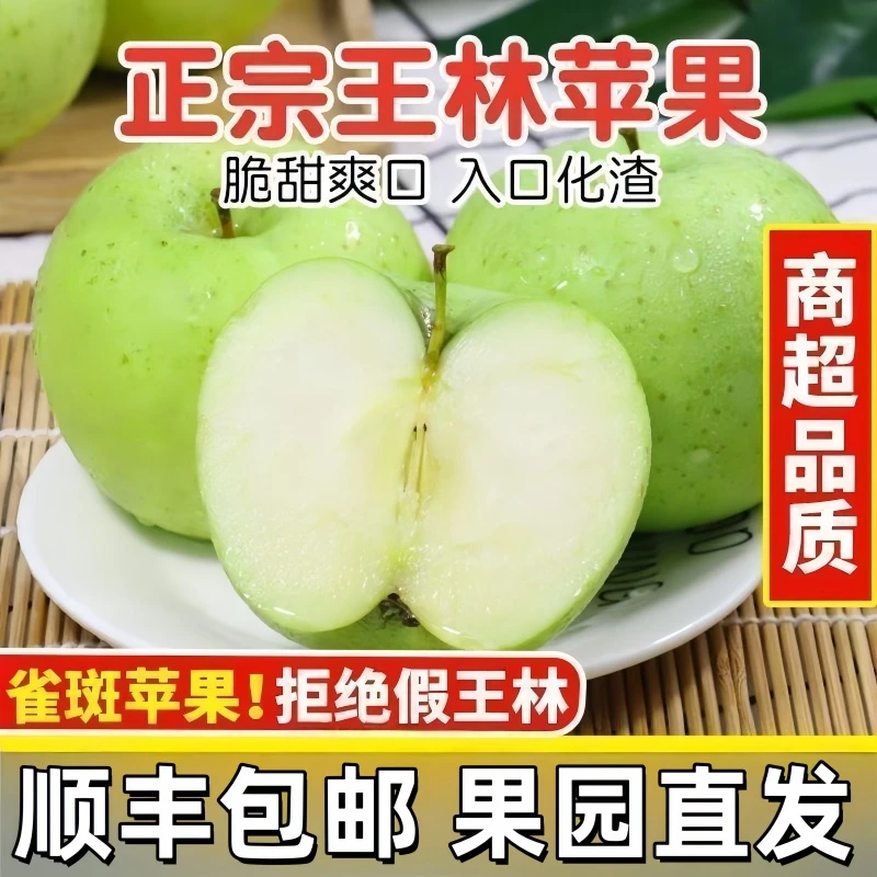 【顺丰包邮】王林青苹果清甜多汁爽口新鲜采摘现发当季新鲜水果