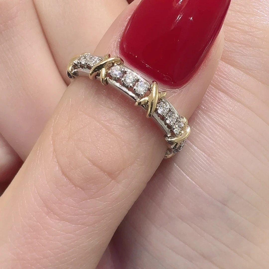 b***718K金镶嵌实验室培育钻石17 18都可以