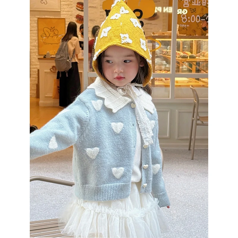 郝叔童品秋季新款潮流高货女童2025小清新网红毛衣开衫潮HS5307