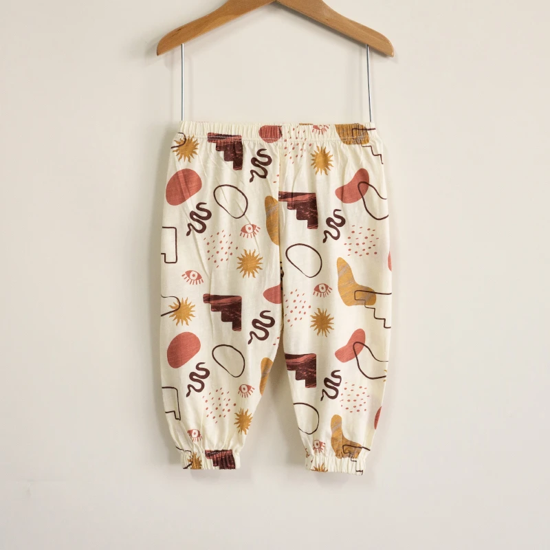 388- 几何-防蚊裤-纯棉100棉