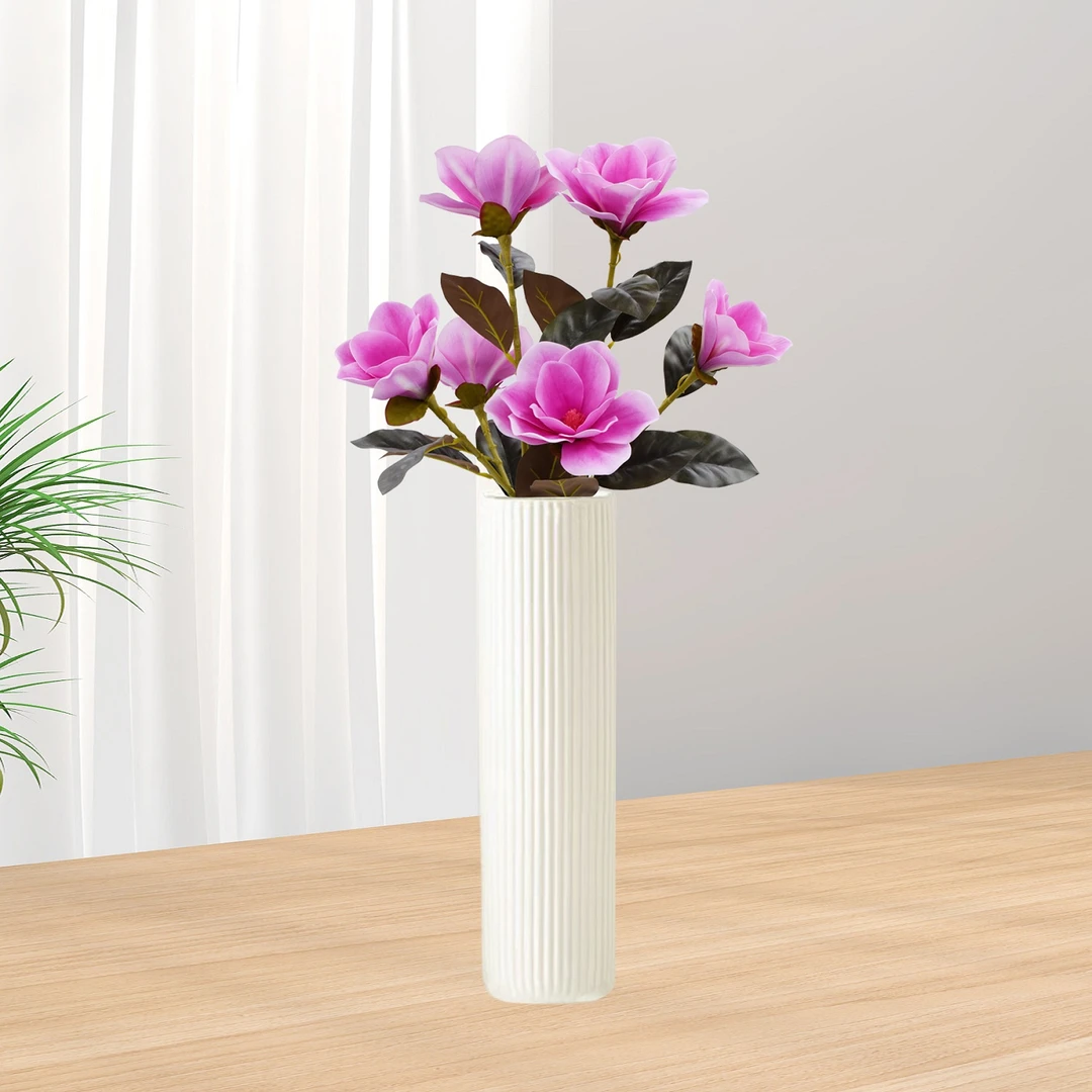 高档玉兰花仿真花假花摆设电视柜餐桌玄关装饰品花艺摆件插花