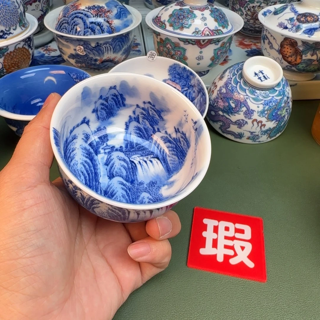 纯手工纯手绘茶具石头394