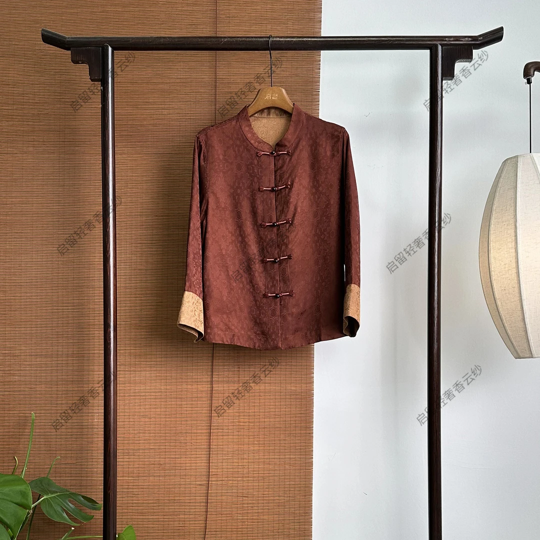 【253330】 红棠雅韵 新中式40姆米 织花外套