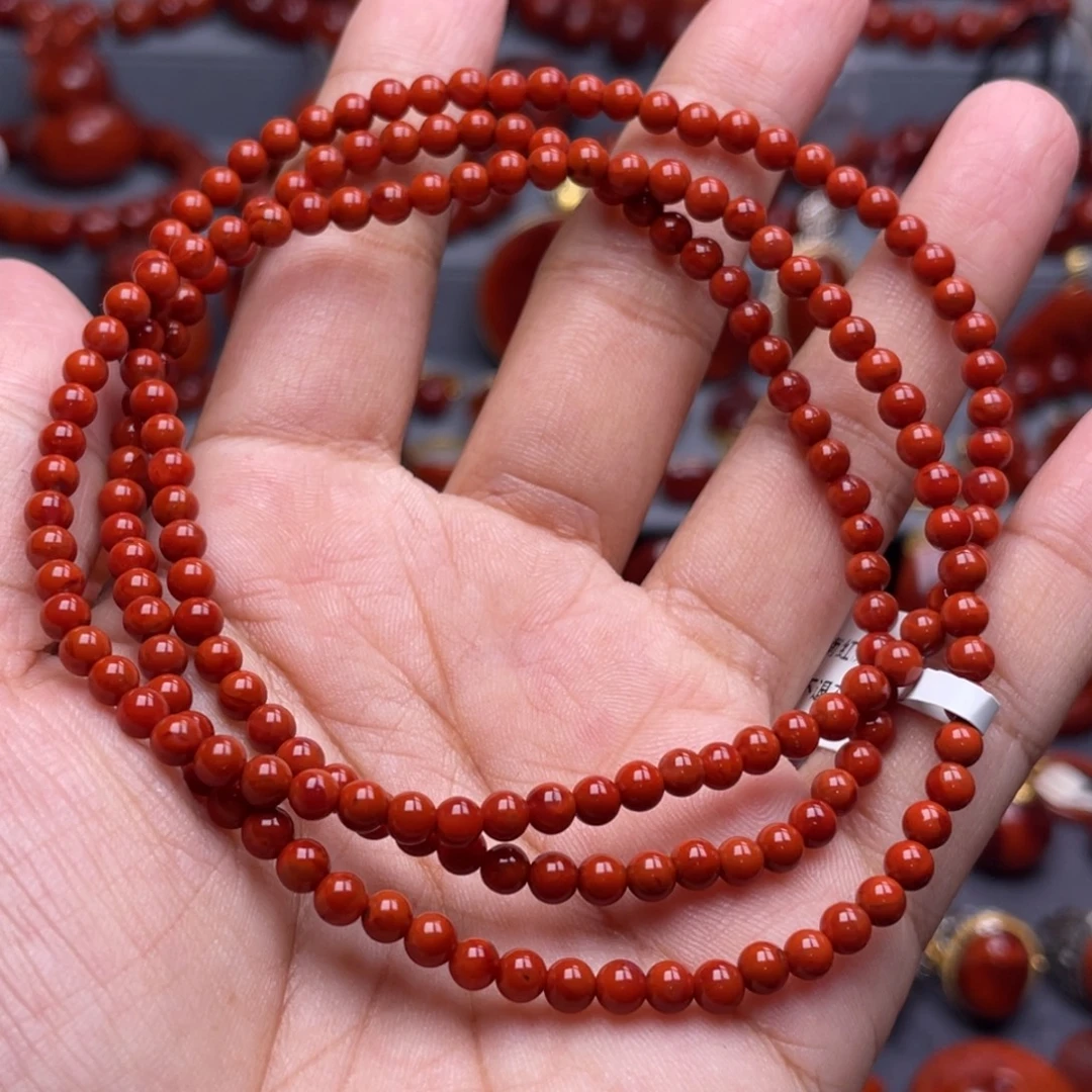 南红玛瑙未镶嵌珠宝奇石多圈4mm