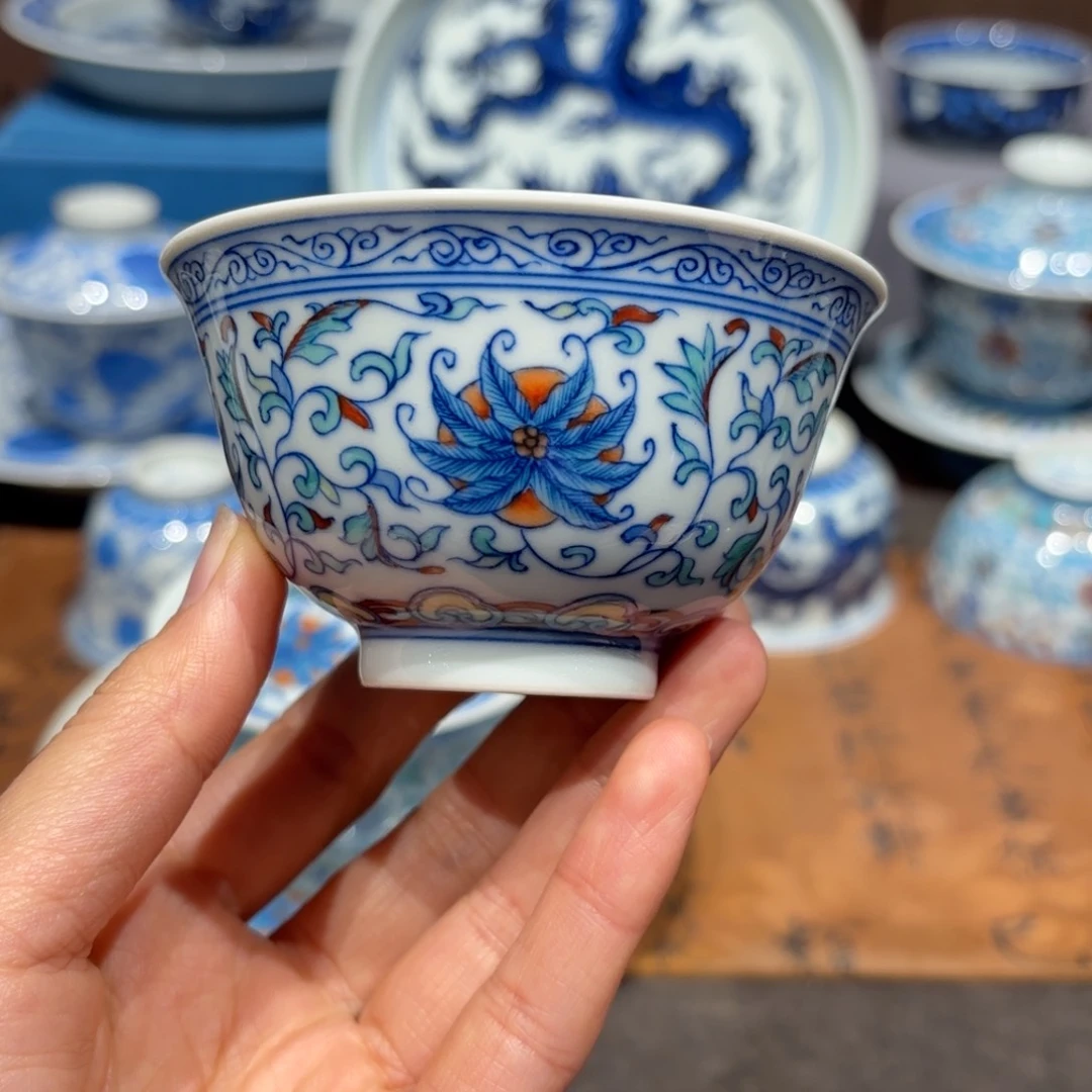 瓷片手工手绘陶瓷茶具