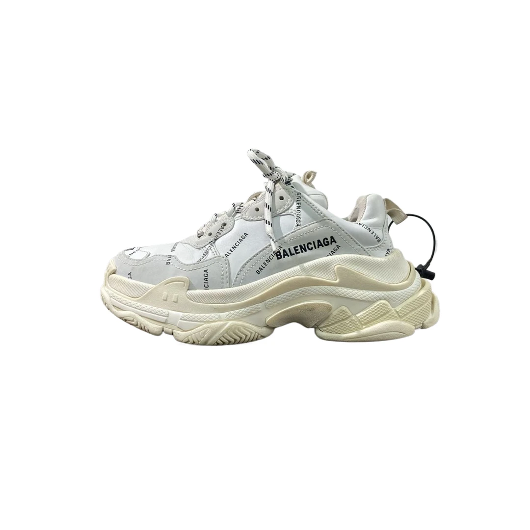 95新 Balenciaga/巴黎世家 37码  Triples 白色弹幕老爹鞋 re7558