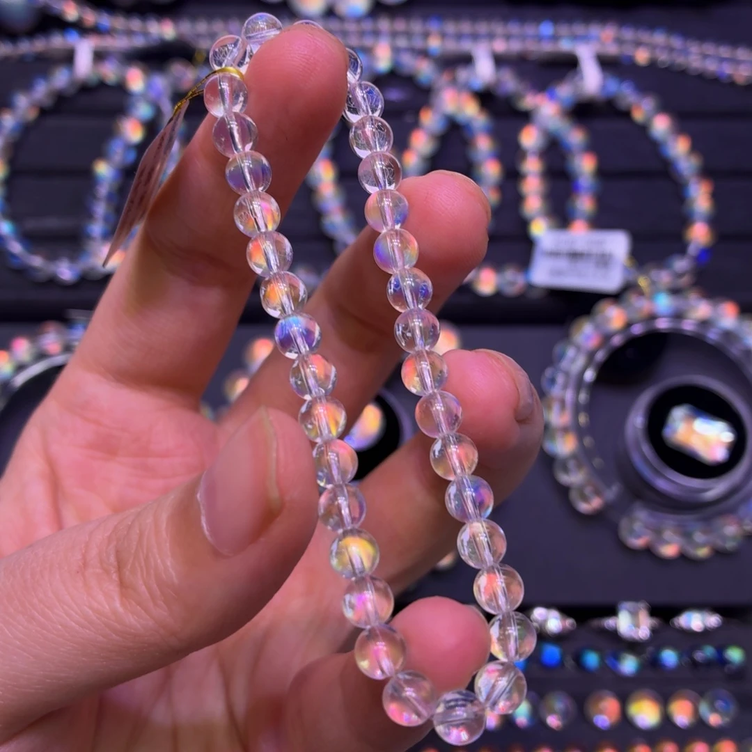 月光石未镶嵌手链毕业马岛彩月5.5mm