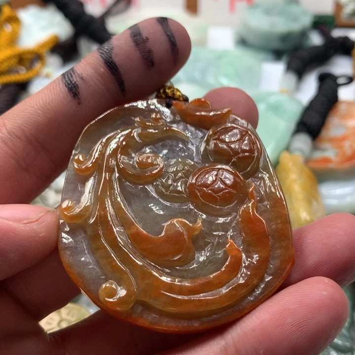颈饰未镶嵌翡翠保真天然a货翡翠