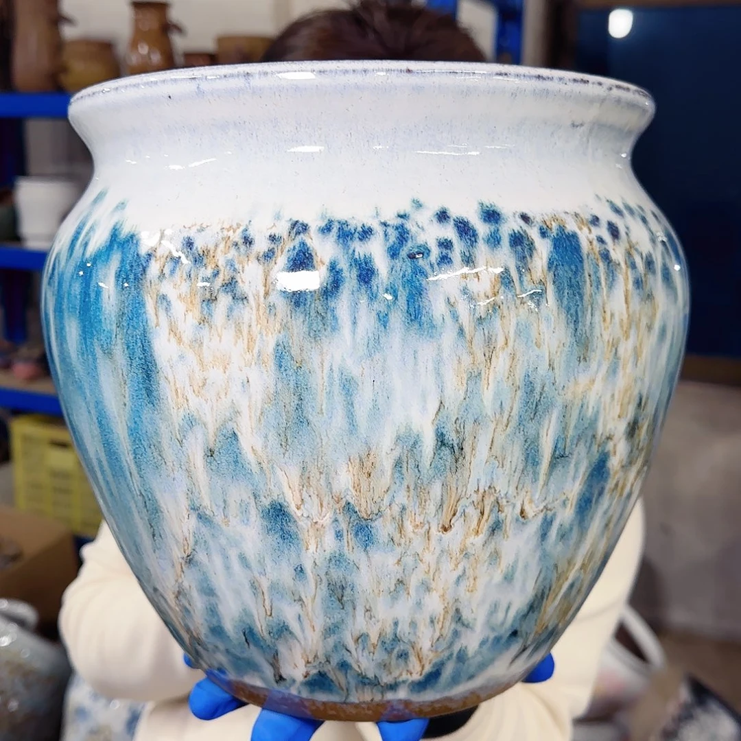 紫砂花盆高24口24