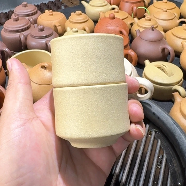 茶壶紫砂本绿小客杯2个50cc