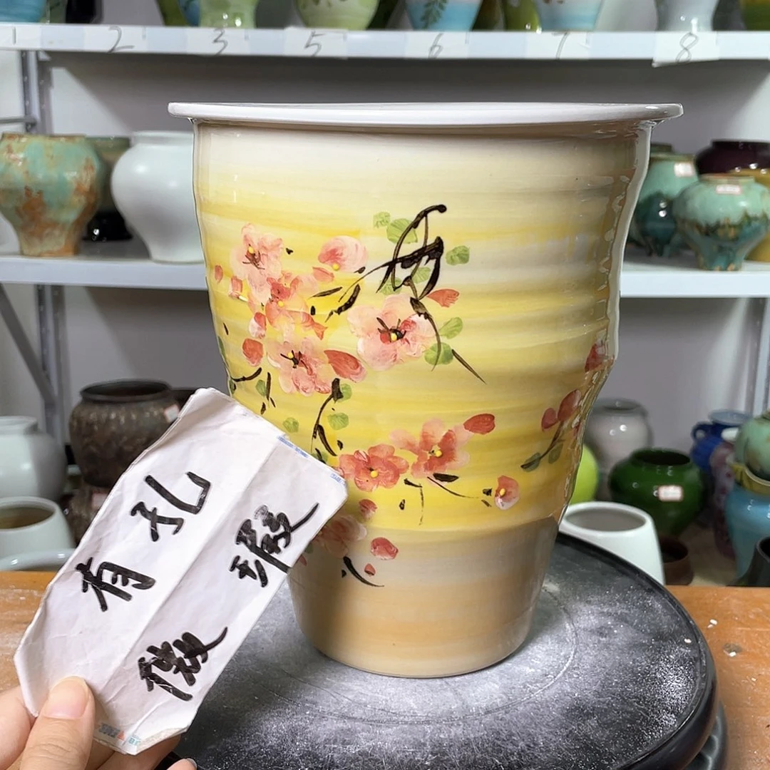 景德镇陶瓷花盆微瑕