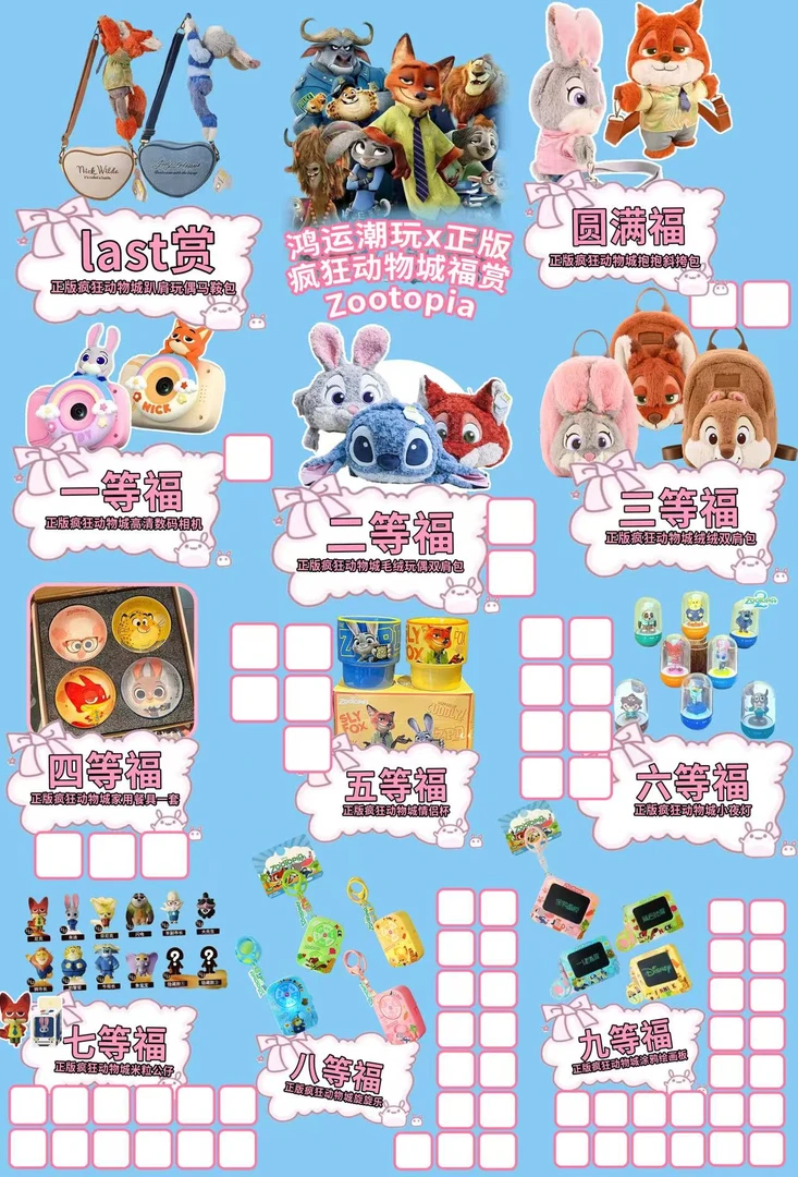 鸿运潮玩【疯狂动物城】福赏（代拆）
