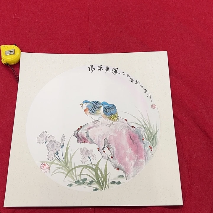国画花鸟等图案为主