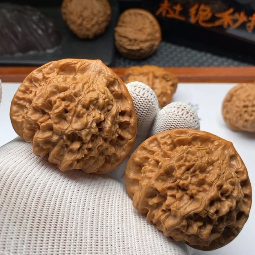 【闪购商品】文玩核桃把件橘*4官帽