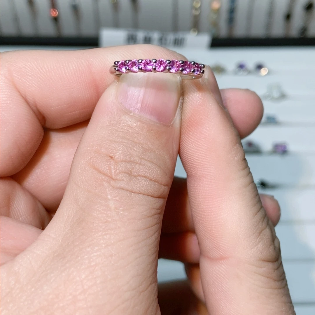 绿水晶戒指银S925镶嵌