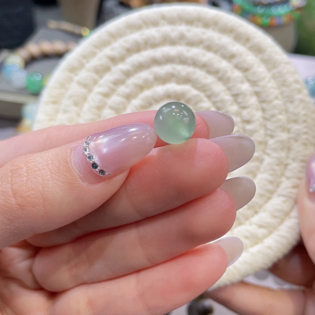 翡翠未镶嵌手链卡10冰绿