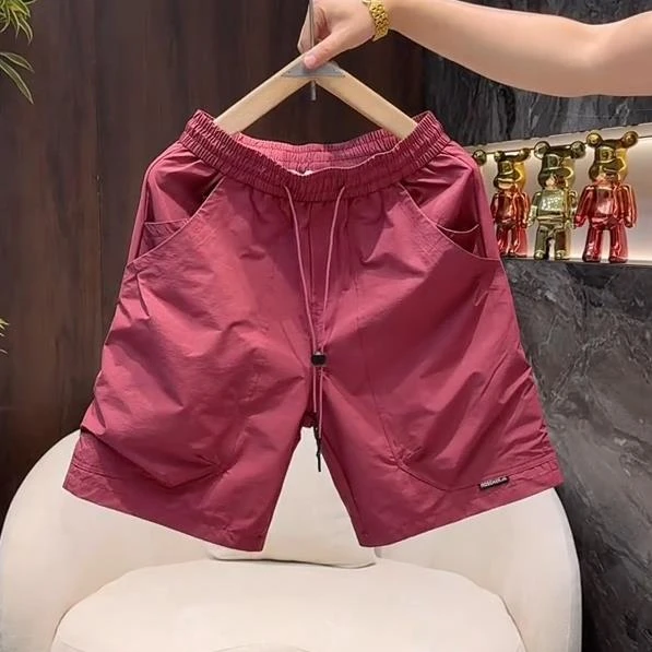 夏季新款简约高级感速干短裤男士美式潮流宽松百搭休闲工装五分裤