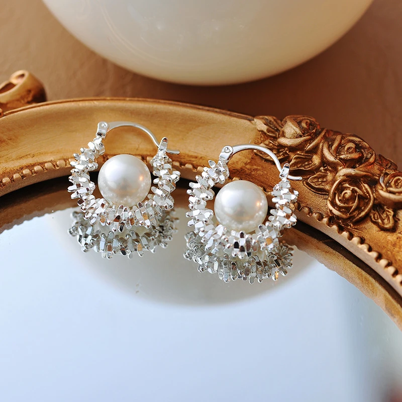 铜合金耳饰 镂空耳环女2025新款独特耳扣气质名媛风C10267